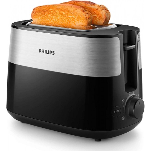 ΦΡΥΓΑΝΙΕΡΑ PHILIPS HD2516/90 INOX/BLACK 830W 2ΘΕΣΕΩΝ